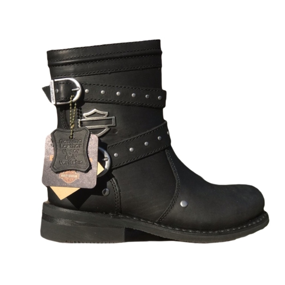 SALE🎄NWT 5 Star Harley Davidson Black Stud Moto - Picture 2 of 9